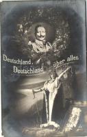 Német Első világháborús propaganda lap, Vilmos császár, Deutschland, Deutschland über alles! / German WWI military propaganda, Wilhelm II