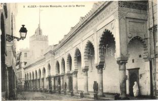 Algiers, Alger; Grande Mosquée, rude de la Marine / mosque, street