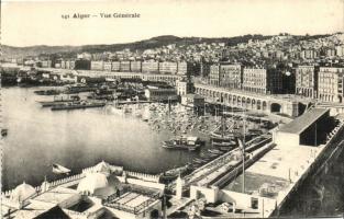 Algiers, Alger; General view, port, ships