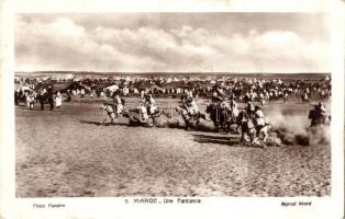 Marokkói harcosok, Maroc, une fantasia / Moroccon soldiers