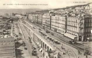 Algiers, Alger; Le Boulevard de la Republique et les rampes / Boulevard of the Republic and ramps