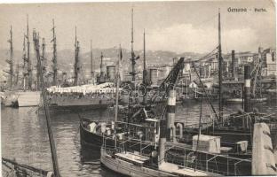 Genova, Porto, steamships, Genova, Kikötő, gőzhajók