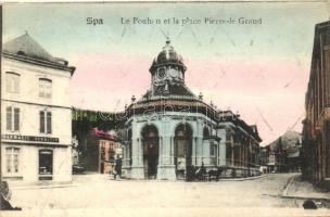 Spa, Pouhen, Place Pierre le Grand / square, pharmacy Schaltin