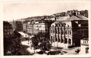 Algiers, Place Bresson, Theatre, tram, automobile