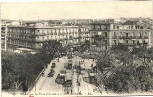 Oran, Armes square, Hotel Continental, trams