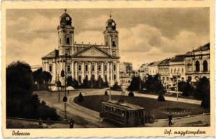 Debrecen, Református nagytemplom, villamos