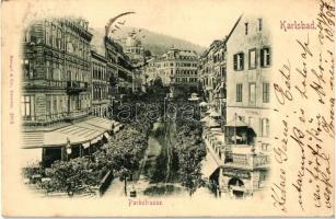 Karlovy Vary, Karlsbad; Parkstrasse, Weilburg / street, shop of Johannes Altherr