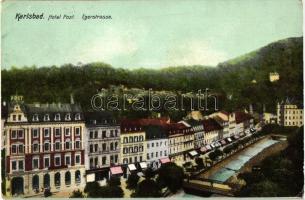Karlovy Vary, Karlsbad; Hotel Post, Egerstrasse / street, hotel