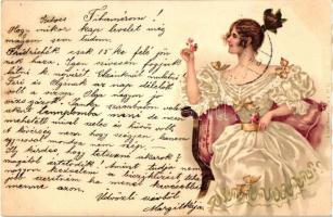 1899 Lady, A. Sockl, Vienne I. Serie I. No. 13. litho