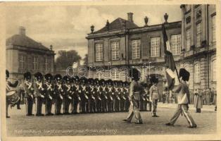 Copenhagen, Kobenhavn; Vagt paraden paa Amalienborg / Guard parade at Amalienborg
