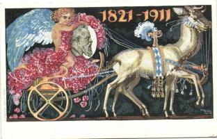 1821-1911 Luitpold, Prince Regent of Bavaria, obituary card, 5 Pf. Ga. s: Ivi Diez