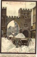 München, Karlsthor / gate, Künstlerpostkarte No. 1053. von Ottmar Zieher litho s: M. Zeno Diemer
