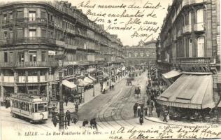 Lille, Rue Faidherbe, Gare / street, railway station, tram, pharmacy, Cafe Jean