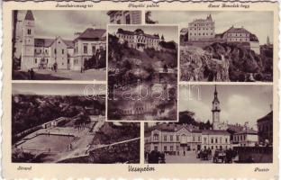 Veszprém, Szentháromság tér, Püspöki palota, Szent Benedek hegy, strand, Piactér