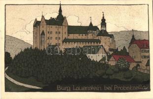 Burg Lauenstein bei Probstzella (Saal) signed RW Saaleburgen Serie