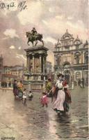 Venice, Venezia; Monumento a Colleoni / monuemnt, A. Scrocchi 4385-12. , artist signed