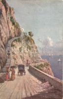 Capri, Strada e scala per Anacapri s: G. Carelli