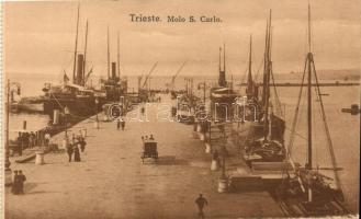Trieste, Molo S. Carlo, steamships