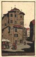 Innsbruck-Ottoburg, Künstler-Stein Zeichnung Nr. 576. litho