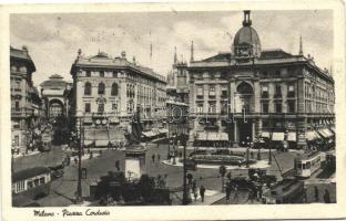 Milan, Milano;  Piazza Cordusia / square, trams