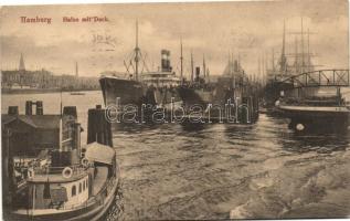 Hamburg, Hafen, Dock / port, quay, steamships