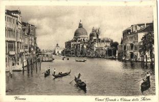 Venice, Venezia; Canal Grande, Chiesa della Salute / church, gondolas