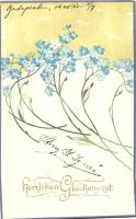 Greeting card, flower, Raphael Tuck &amp; Sons, Künstlerische Blumen Serie Nr. 506B. Emb. litho
