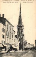 Villefranche-sur-Saone, Rue nationale, Eglise Notre Dame des Marais / street, church
