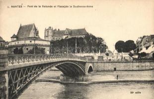 Nantes, Pont de la Rotonde, Place da la Duchesse Anne / bridge, square