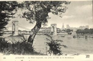 Avignon, Pont Suspendu, Ile de la Barthelasse / bridge, island,