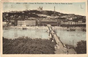 Lyon, Fourviere, Saone, Palace of Justice bridge