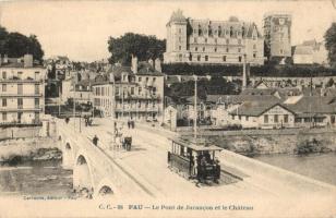 Pau, Jurancon Bridge, tram, castle