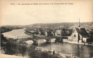 Sens, Saint Maurice church, New bridge over the Yvonne