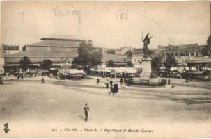 Vichy, Place de la Republique, Marche Couvert / square, market