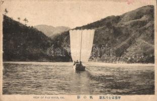 Kai, Fuji river, sailing boat