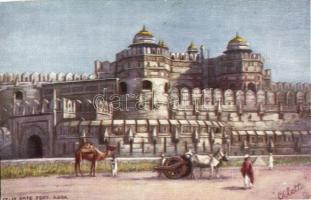 Agra, Delhi Gate fort, Raphael Tuck &amp; Sons Oilette 7237.