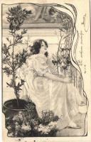 Lady, Art Nouveau, Hölgy, Art Nouveau