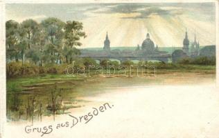 Dresden, Sächs. Künstlerpostkarte No. 1. Hugo Wilisch litho