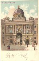 1899 Vienna, Wien; Burgthor, litho