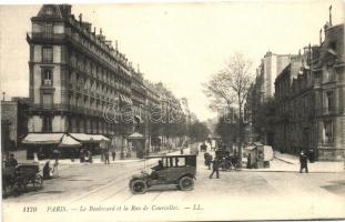Paris, Boulevard and Street Courcelles, automobile