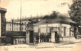 Paris, Caserne de Lourcine, Porte d'entrée, Boulevard du Port-Royal / barracska, entry gate