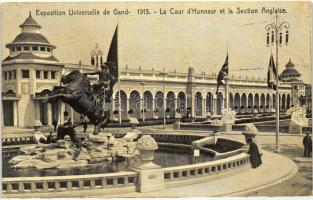 1913 Ghent, Gand; Exposition Universelle, Cour d'Honneur, Section Anglaise / court of honour, English section