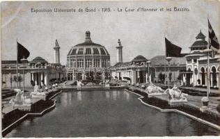 1913 Ghent, Gand; Exposition Universelle, Court of Honour, Bathes