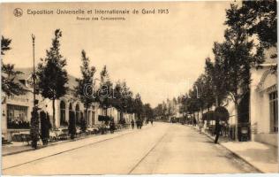 1913 Ghent, Gand; Exposition Universelle, Concessions Avenue