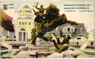 Ghent, Gand; Exposition Universelle, Ros Bayard / statue