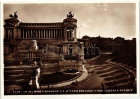 Rome, Roma; Via del Mare, Monument of Vittorio Emanuele II