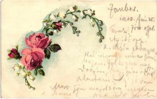 Virágos üdvözlő lap Floral greeting card