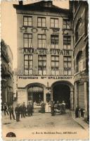 Brussels, Bruxelles; Rue du Marche-aux-Peaux / street, Hotel Canal Louvain, Mackintosh's Toffee shop