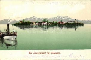 Chiemsee, Fraueninsel, steamship