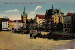 Köln a. Rhein; Neumarkt, Denkmal König Friedrich Wilhelm III / market place, statue